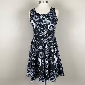 Cowcow Dress Women L Rick And Morty AOP‎ Skater Fit N Flare